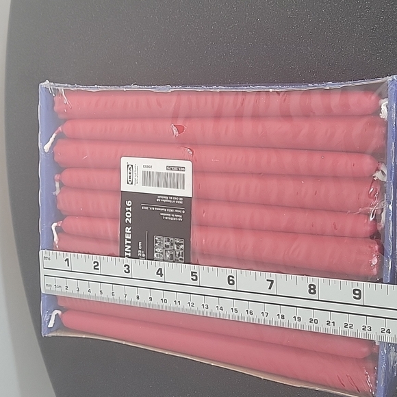 IKEA VINTER red taper candles 9" - Picture 6 of 6